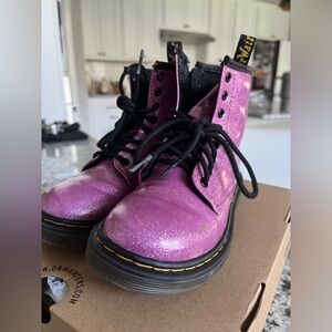 Dr. Martens 1460 8-Eye Glitter Boot - Toddler - Pink